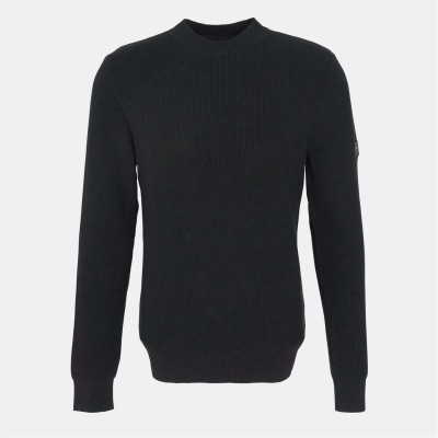 пуловер,мъжки,пуловери,barbour,international,crawley,crew,neck,jumper,black,bk31