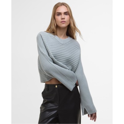 пуловер,дамски,плетени,дрехи,barbour,international,zola,knit,jumper,light,stl,blue