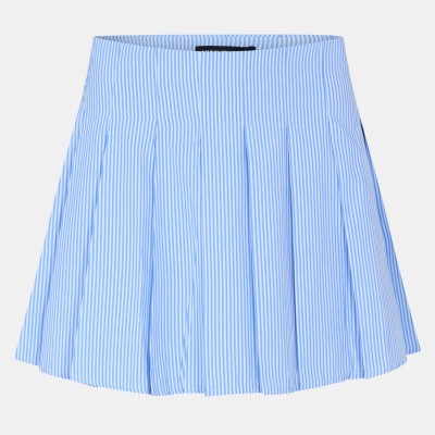 дамска,пола,missy,empire,stripe,pleated,mini,skirt,womens,blue