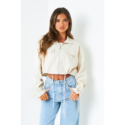 яке,промоция,на,зимни,облекла,дамски,жилетки,missy,empire,cropped,trench,jacket,cream