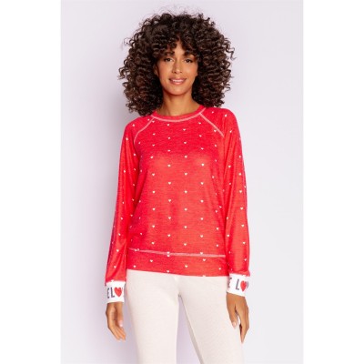 дамски,пижами,дамски,облекла,размер,pj,salvage,salvage,red,loved,shirt,rot