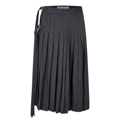 off,white,pleated,skirt,grey