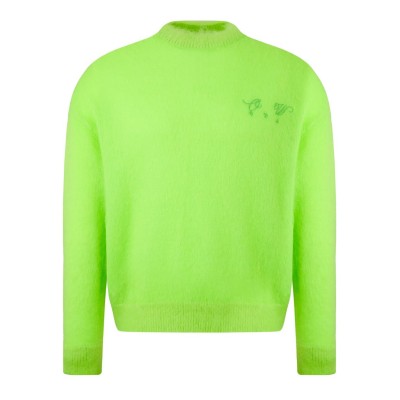 пуловер,облекла,на,разпродажба,мъжки,пуловери,off,white,knit,crew,jumper,green
