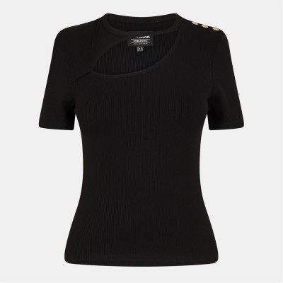 дамски,топове,barbour,international,women's,jenny,cut,out,top,black