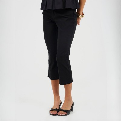 brave,soul,bs,ladies,black,capri,trousers,with,split,hem,detail,black
