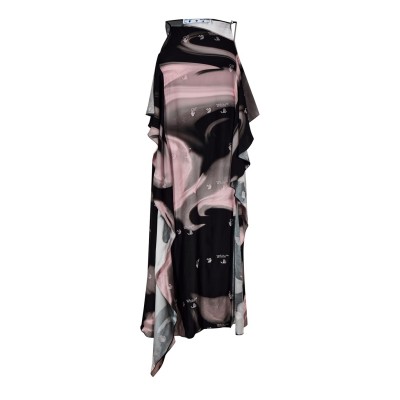 рокля,дамски,поли,и,рокли,off,white,liquid,melt,waves,slip,dress,nude,black