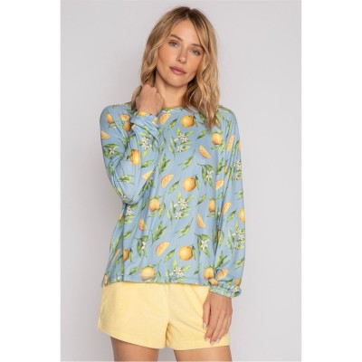 дамски,пижами,дамски,облекла,размер,pj,salvage,salvage,orange,shirt,hellblau