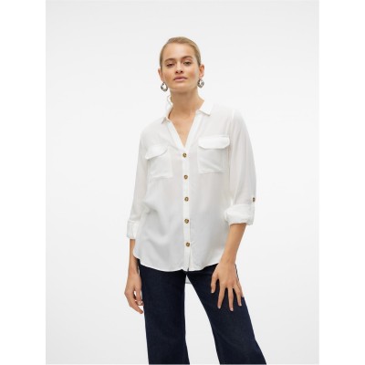 дамски,ризи,дамски,облекла,размер,vero,moda,bumpy,l,s,shirt,ld00,snow,white