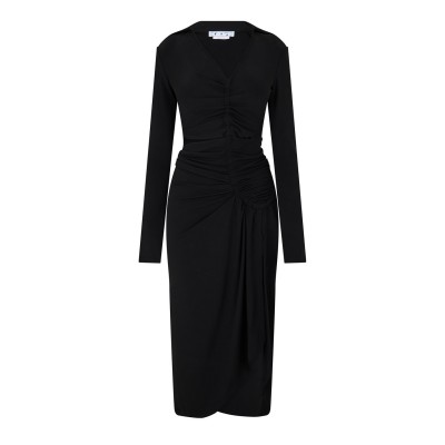 рокля,дамски,поли,и,рокли,off,white,vi,crepe,draped,midi,dress,black
