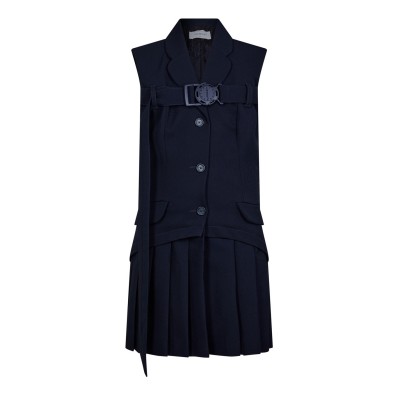 рокля,дамски,поли,и,рокли,off,white,buckle,pleated,mini,dress,cobalt,blue