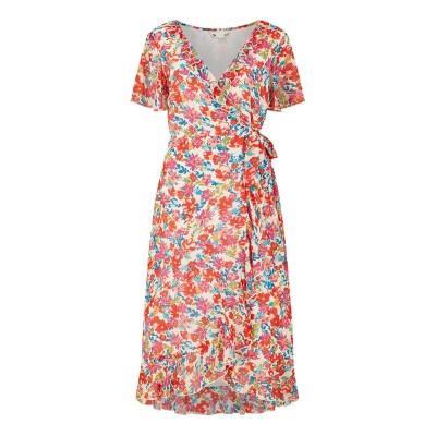 рокля,дамски,поли,и,рокли,yumi,yumi,black,floral,wrap,midi,dress,white