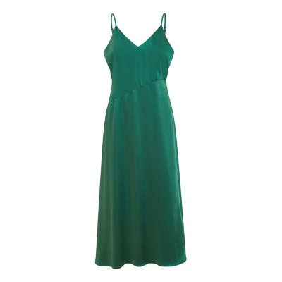 рокля,дамски,поли,и,рокли,yumi,yumi,green,satin,strappy,midi,dress,green