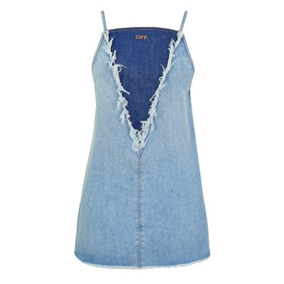 дамска,рокля,дамски,поли,и,рокли,off,white,women,s,sleeveless,denim,a,line,dress,blue