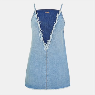 рокля,дамски,поли,и,рокли,off,white,women's,a,line,denim,dress,blue