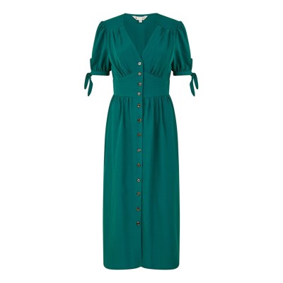 рокля,дамски,поли,и,рокли,yumi,yumi,green,midi,shirt,dress,with,tie,sleeves,green