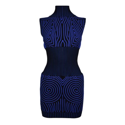 рокля,дамски,поли,и,рокли,off,white,vortix,hole,knitted,mini,dress,black,blue