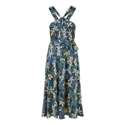 дамска,рокля,дамски,поли,и,рокли,yumi,women,s,navy,tropical,print,satin,swing,dress,navy