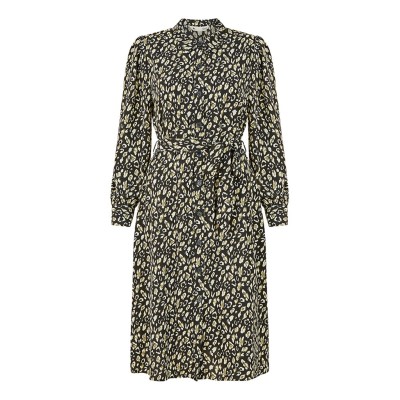 рокля,дамски,поли,и,рокли,yumi,yumi,black,leopard,print,shirt,dress,black