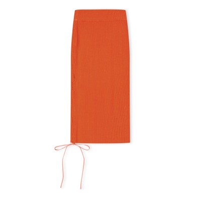 пола,поли,и,къси,панталони,off,white,knitted,midi,skirt,coral,red