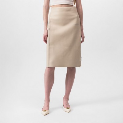 пола,поли,и,къси,панталони,off,white,leather,skirt,sand