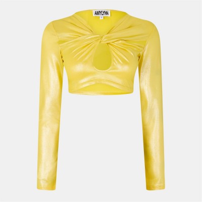 дамски,топове,amylynn,cut,out,top,ld99,yellow