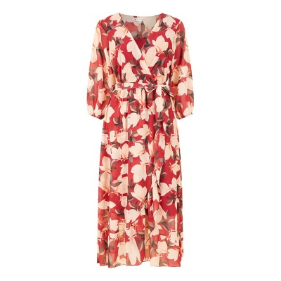 рокля,дамски,поли,и,рокли,yumi,yumi,red,blossom,wrap,midi,dress,red