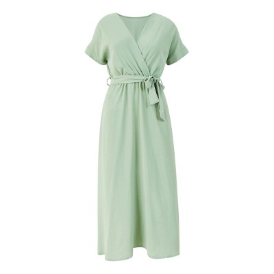 рокля,дамски,поли,и,рокли,mela,london,mela,london,wrap,front,'fate',maxi,dress,green