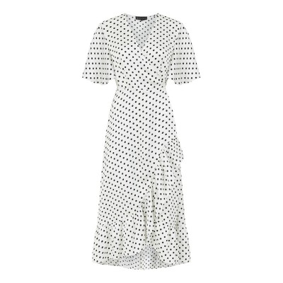 рокля,дамски,поли,и,рокли,mela,london,mela,london,white,polka,dot,wrap,dress,white
