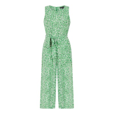 дамски,плетени,дрехи,mela,london,mela,london,green,ditsy,flower,culotte,jumpsuit,green