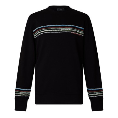 ps,paul,smith,ps,stripe,crew,knit,sn64,black,79