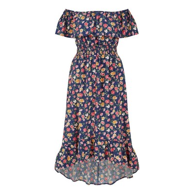 дамска,рокля,дамски,поли,и,рокли,mela,london,women,s,navy,bardot,floral,high,low,maxi,dress,navy