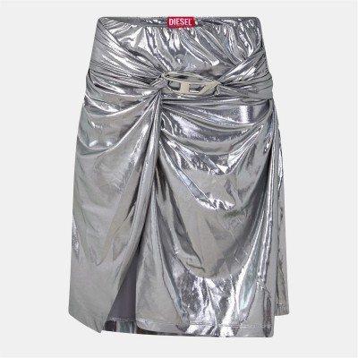 поли,и,къси,панталони,diesel,diesel,o,melt,gonna,ld99,silver,metallic