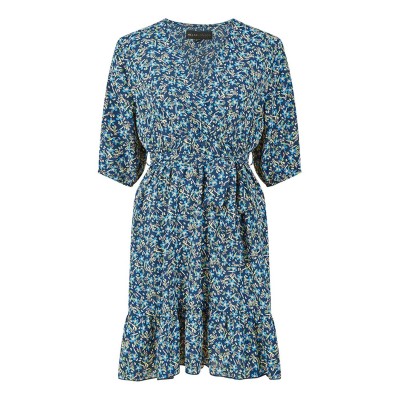 рокля,дамски,поли,и,рокли,mela,london,mela,london,blue,ditsy,floral,wrap,skater,dress,blue