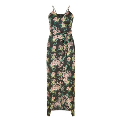 рокля,дамски,поли,и,рокли,mela,london,mela,london,black,satin,floral,wrap,maxi,dress,black