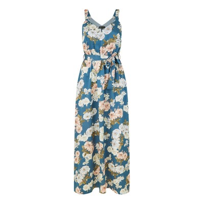 рокля,дамски,поли,и,рокли,mela,london,mela,london,blue,satin,floral,print,maxi,dress,blue