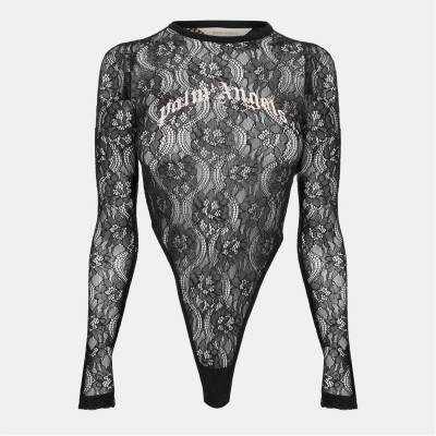 дамски,топове,palm,angels,women's,lace,bodysuit,black