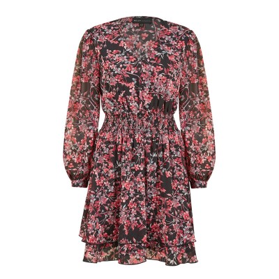 рокля,дамски,поли,и,рокли,mela,london,mela,london,black,blossom,ruched,waist,skater,dress,black
