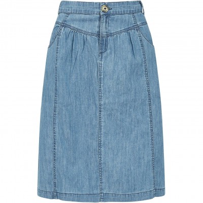 дамска,пола,поли,и,къси,панталони,yumi,women,s,blue,chambray,denim,skirt,light,blue