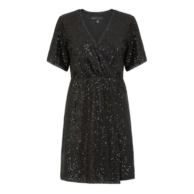 рокля,дамски,поли,и,рокли,mela,london,mela,london,black,sequin,kimono,sleeve,wrap,dress,black