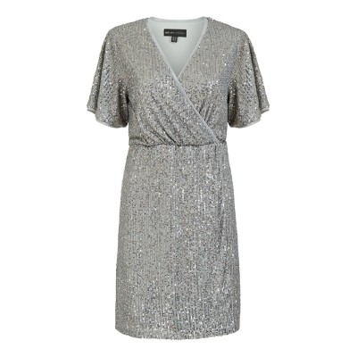 рокля,дамски,поли,и,рокли,mela,london,mela,london,silver,sequin,kimono,sleeve,wrap,dress,silver
