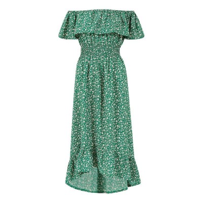 дамска,рокля,дамски,поли,и,рокли,mela,london,women,s,green,ditsy,daisy,printed,bardot,maxi,dress,green