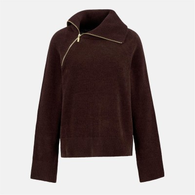 пуловер,дамски,плетени,дрехи,barbour,international,saskia,funnel,neck,jumper,chocolate