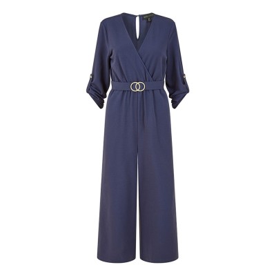 дамски,летни,гащеризони,mela,london,mela,london,navy,wrap,over,stretch,jumpsuit,navy