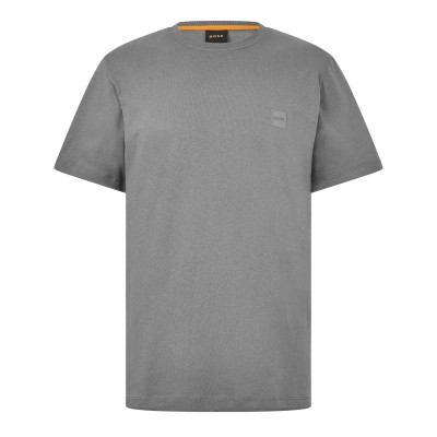 тениска,мъжки,тениски,boss,mens,boss,orange,tales,t,shirt,with,logo,patch,premium,cotton,dark,grey