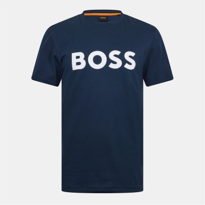 тениска,облекла,на,разпродажба,мъжки,тениски,boss,men's,thinking,1,t,shirt,signature,logo,dark,blue