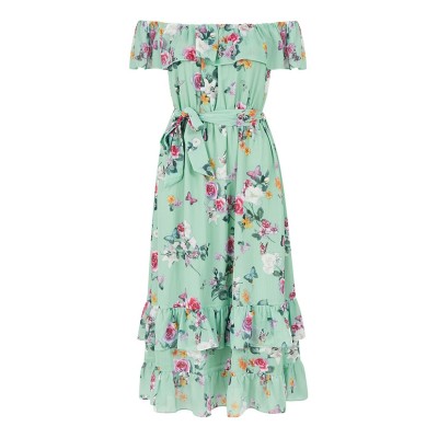 рокля,дамски,поли,и,рокли,yumi,yumi,mint,blossom,butterfly,bardot,dress,mint,green