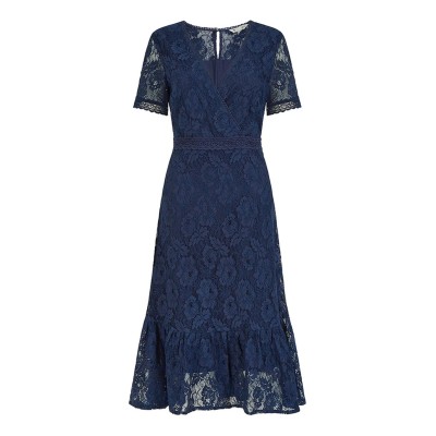 рокля,дамски,поли,и,рокли,yumi,yumi,green,lace,skater,ruffle,hem,midi,dress,navy
