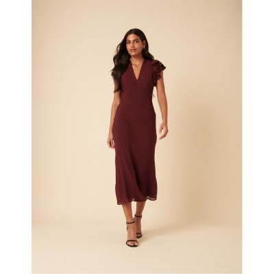 рокля,дамски,поли,и,рокли,nobodys,child,nc,layla,midi,dress,burgundy