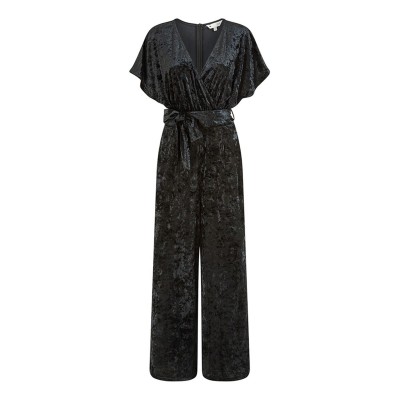дамски,летни,гащеризони,yumi,yumi,black,velvet,kimono,sleeve,jumpsuit,black,velvet
