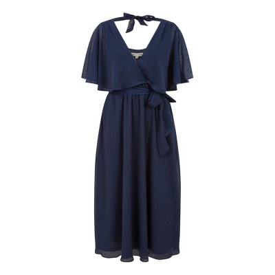 рокля,дамски,поли,и,рокли,yumi,women's,navy,midi,wrap,dress,navy